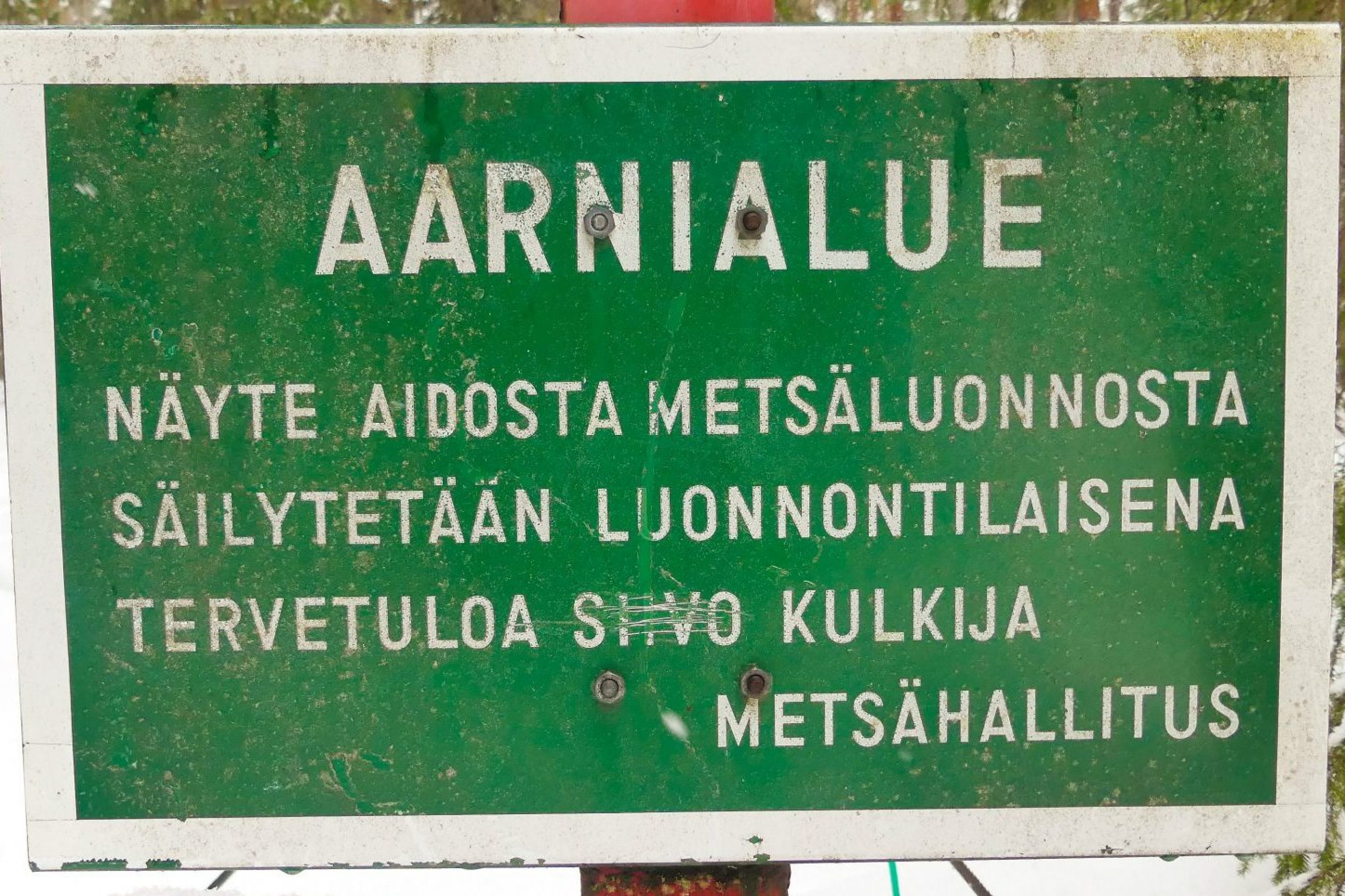 Infokyltti aarnialueesta