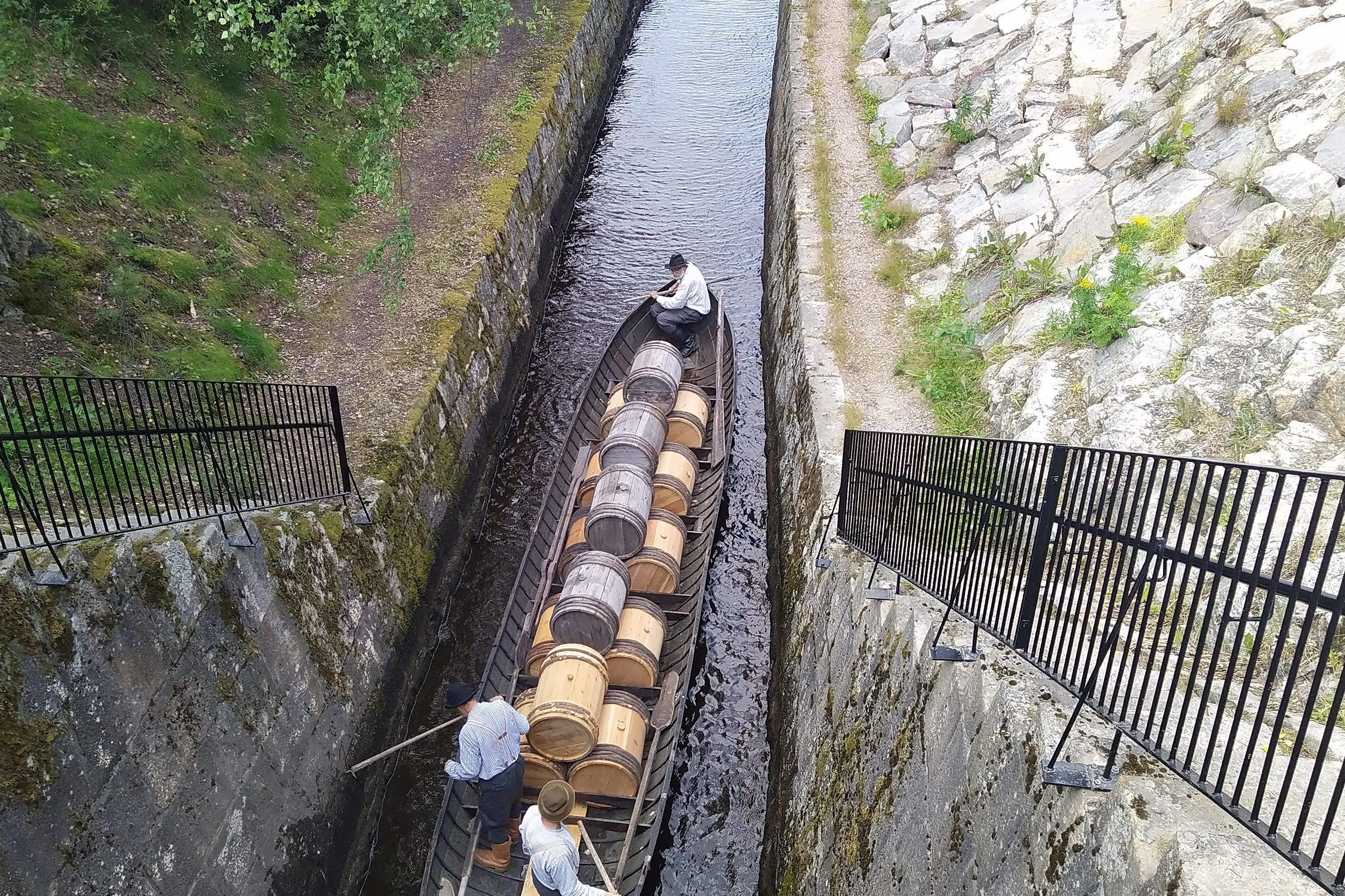 A boat in a canal