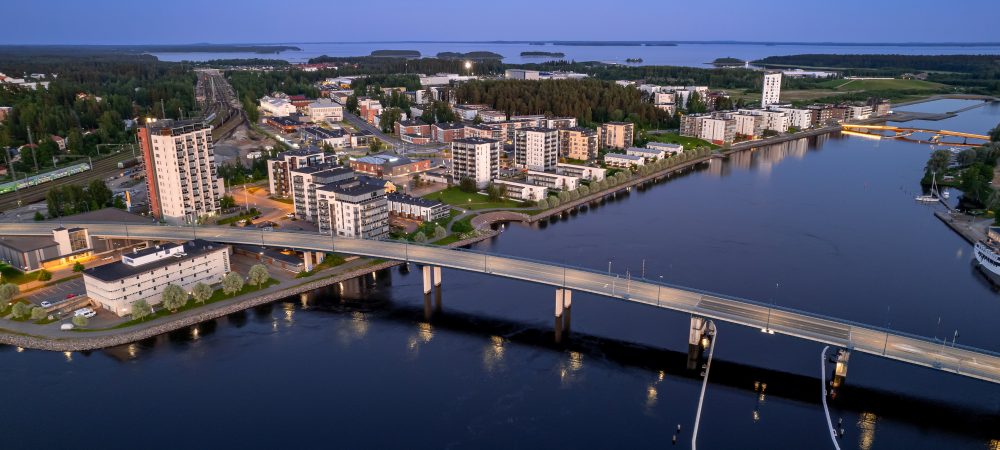 Ilmakuva Joensuun keskustasta