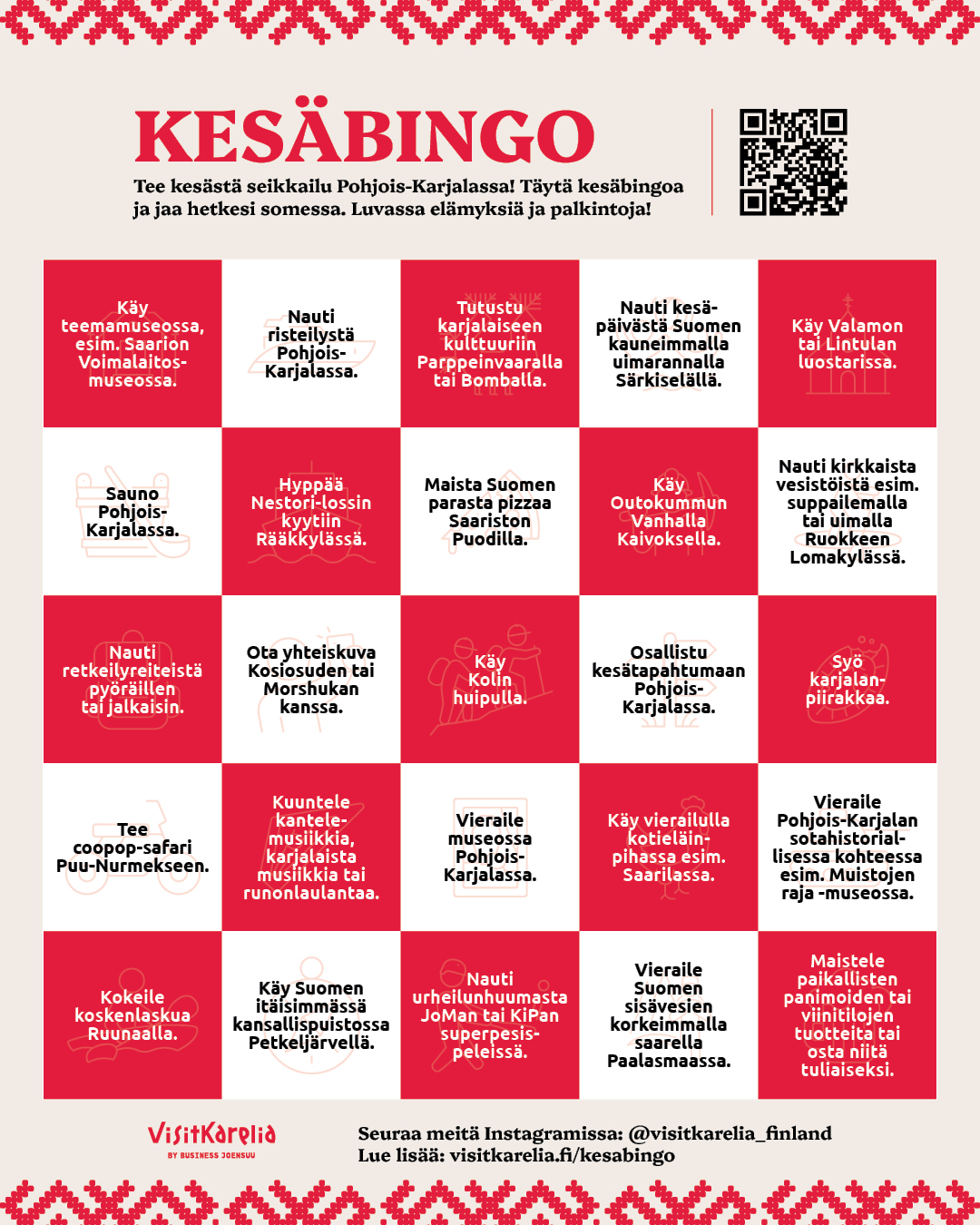 Pohjois-Karjalan kesäbingo 2025