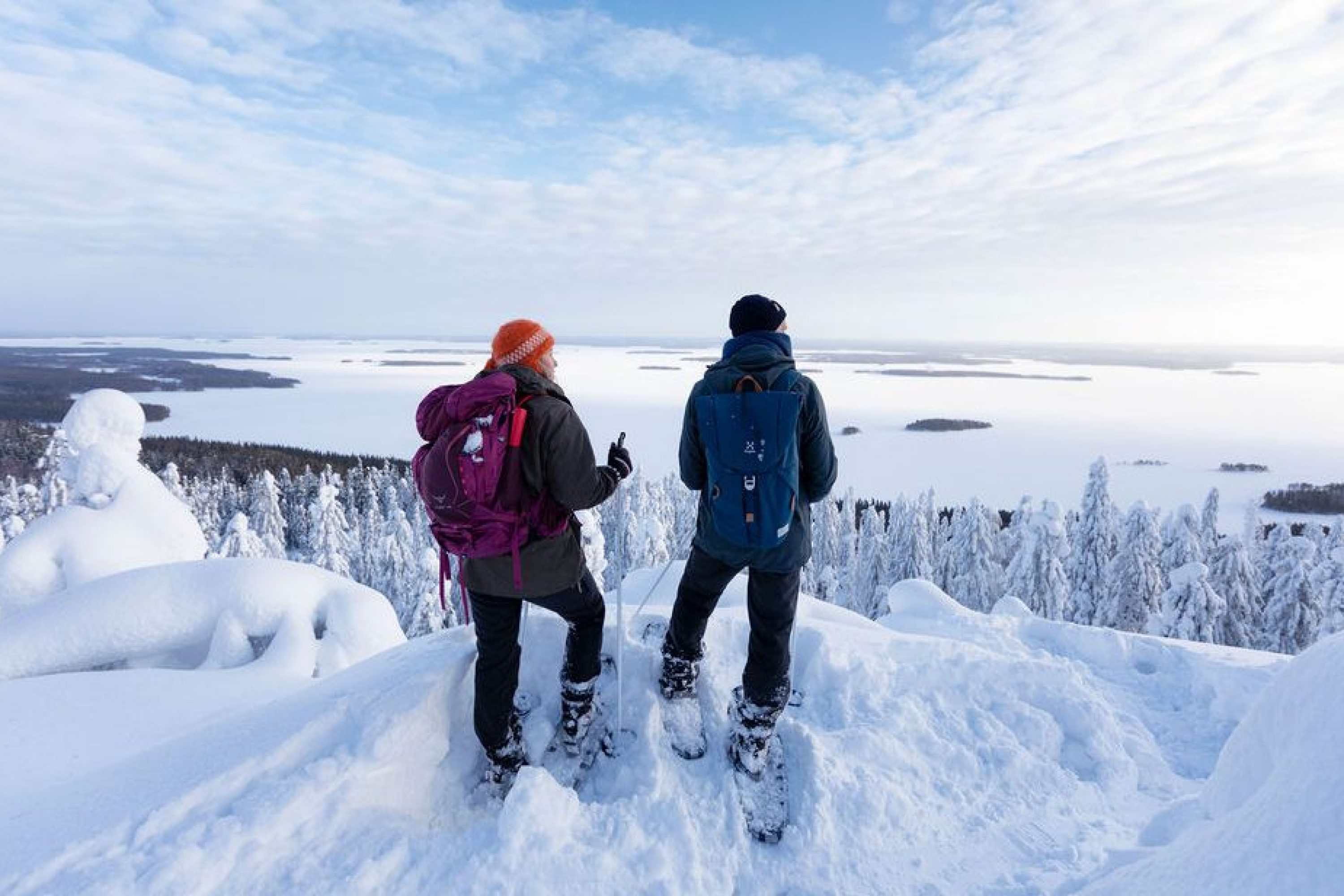 A couple on the top of the Koli Hill