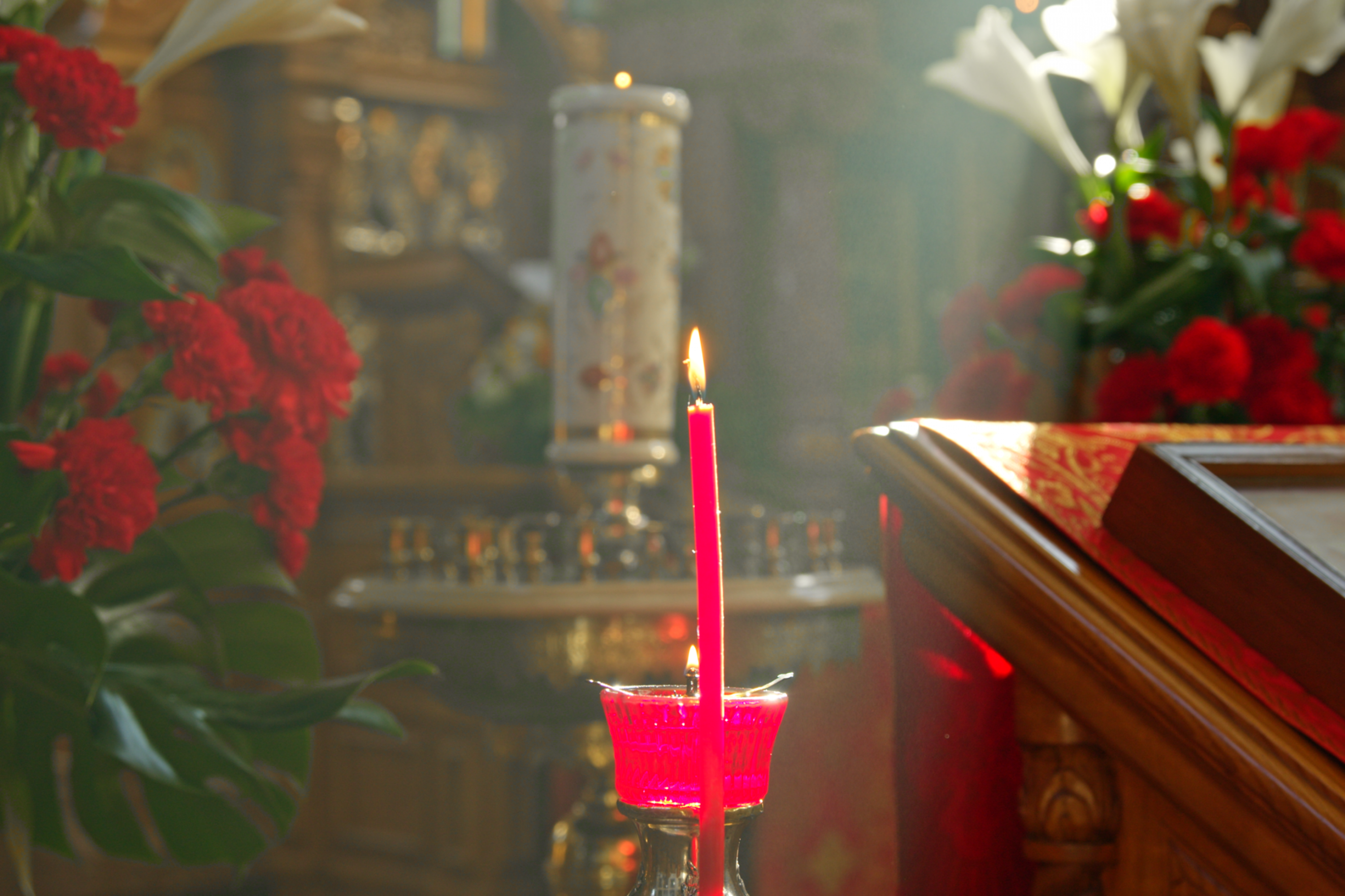 Kynttilä Valamon luostarissa