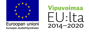 Kaksi logoa Euroopan unioni Euroopan aluekehitysrahasto ja Vipuvoimaa EU:lta 2014-2020