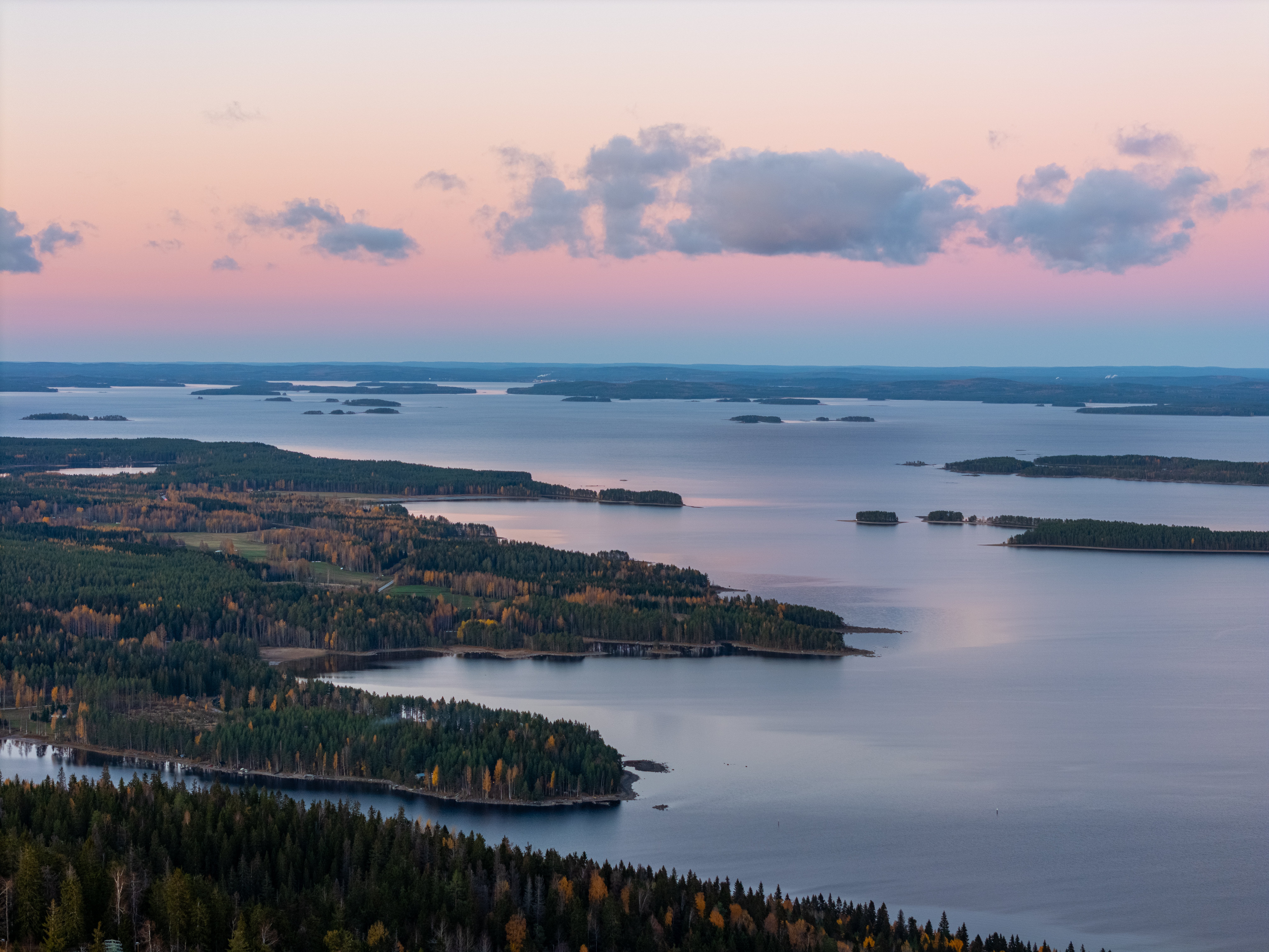 Näkymä Ukko-Kolilta Pieliselle Kolin kansallispuistossa